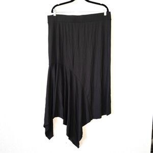 NWT Soncy Black High Waist Skirt with Drape Insert Size‎ 3 (22/24)